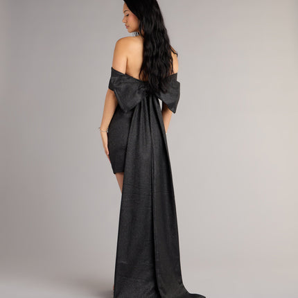 Lucinda Glitter Bow Mini Dress — photo 1
