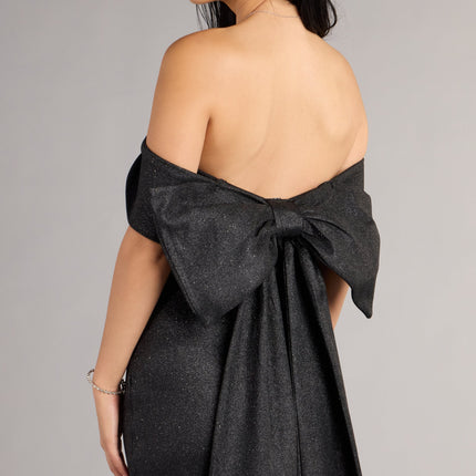 Lucinda Glitter Bow Mini Dress — photo 3