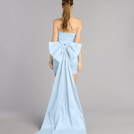 Lucy Taffeta Bow Mini Party Dress — photo 31