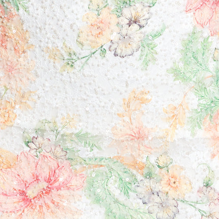 Serene Floral Print Beaded Mini Dress — photo 5