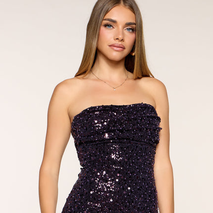 Amira Sequin And Pearl Bodycon Mini Dress — photo 3