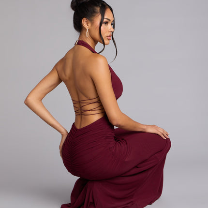 Windsor Juliana Mesh Strappy Back Formal Dress