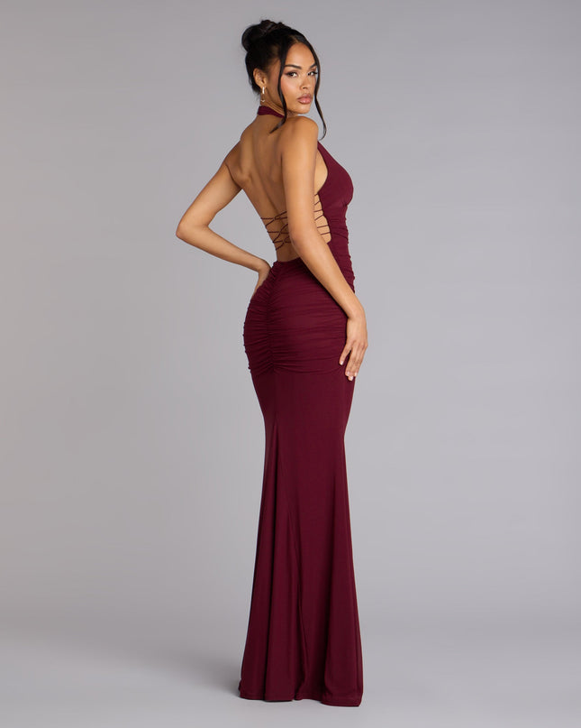 Windsor Juliana Mesh Strappy Back Formal Dress