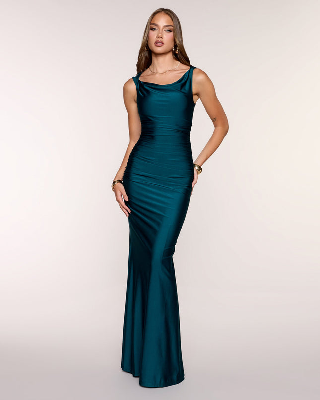 Windsor Blanca Boat Neck Mermaid Formal Dress