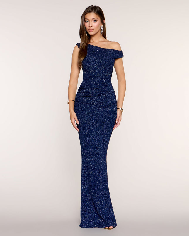 Windsor Monique Glitter Ruched Mermaid Formal Dress