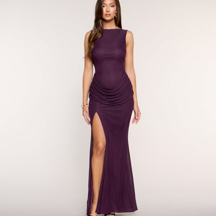Windsor Hallie Cowl Back Front Slit Mermaid Dress