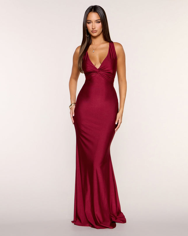 Windsor Adrianne Plunge Bow Mermaid Formal Dress