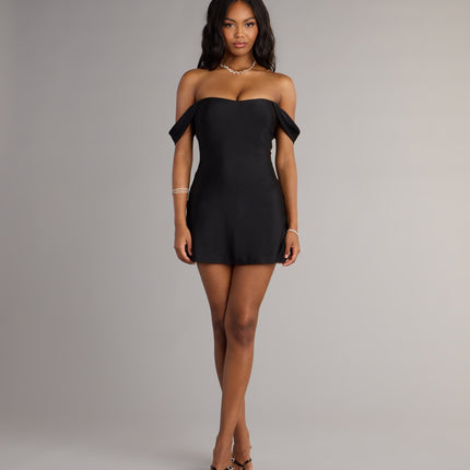 Effortless Charm Off-The-Shoulder Mini Dress — photo 4