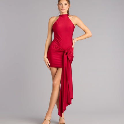 Red Carpet Rules Front Sash Mini Dress — photo 4