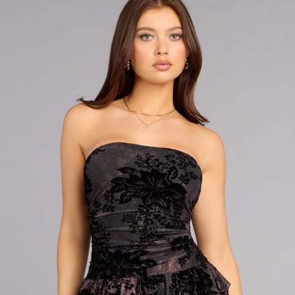 After Hours Bloom Floral Burnout Mesh Mini Dress — photo 4