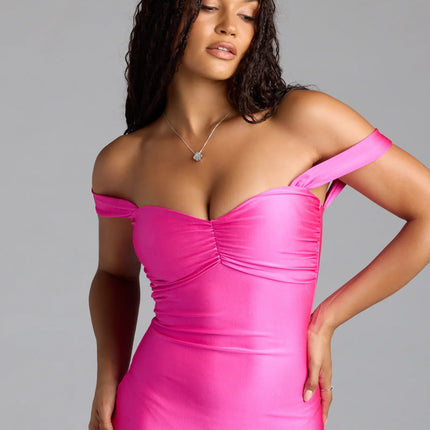 Such A Vibe Off-The Shoulder Mini Dress — photo 13