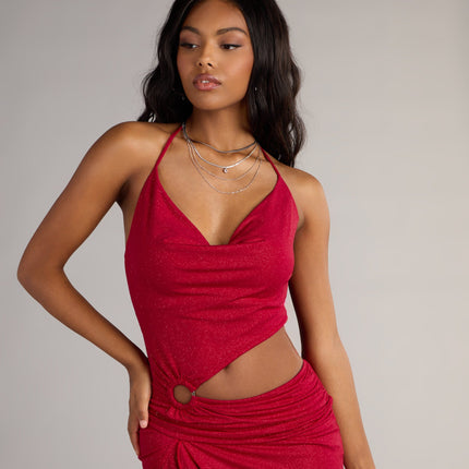 All Eyes On You Glitter Knit Cutout Mini Dress — photo 3