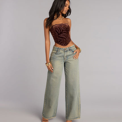 Windsor Wild at Heart Lace-Up Bustier Top