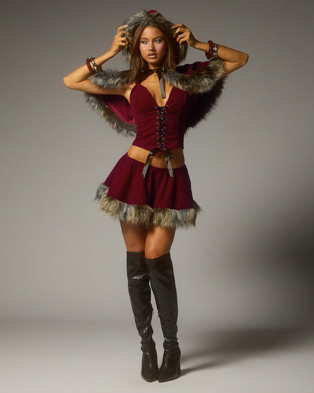 Little Red Lace-Up Corset Top — photo 1