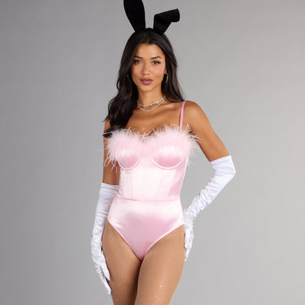 Iconic Bunny Satin Corset Bodysuit — photo 5