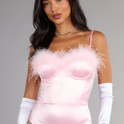 Iconic Bunny Satin Corset Bodysuit — photo 8