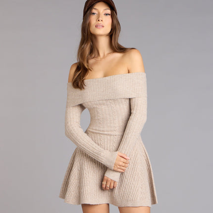 Wrapped Up Cute Off-The-Shoulder Dress — photo 6