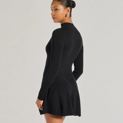 Cute And Cozy Mock Neck Knit Skater Dress — photo 2