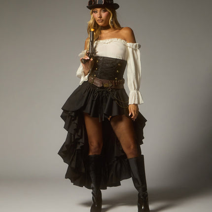 Steampunk Western Outlaw Six-Piece Costume Set — photo 1