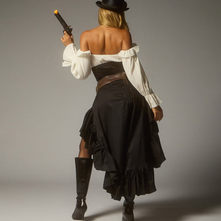 Steampunk Western Outlaw Six-Piece Costume Set — photo 4