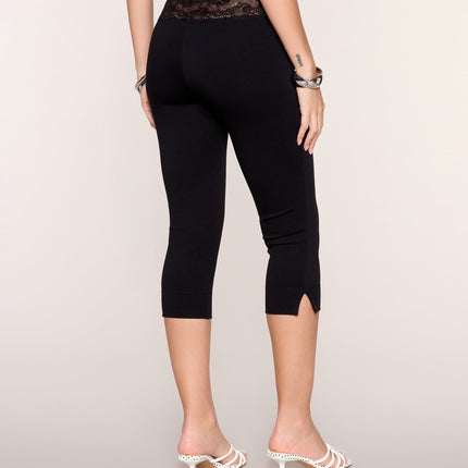 Windsor Pretty in Ponte Lace Waist Capri Pants