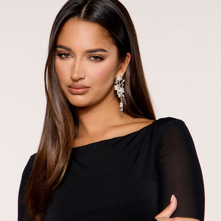 Windsor Bloom With It Rhinestone Drop Earrings