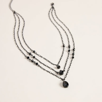 Triple Trouble Rhinestone Layered Necklace — photo 2