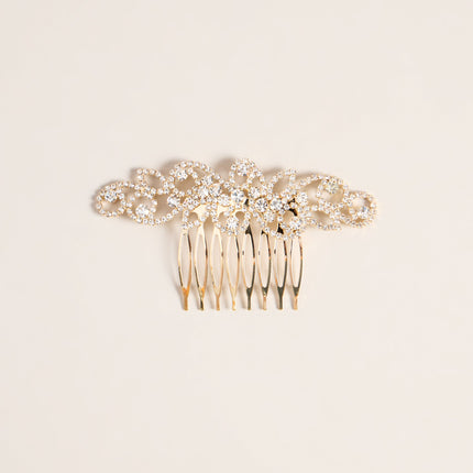 Windsor Floral Flourish Rhinestone Hair Comb