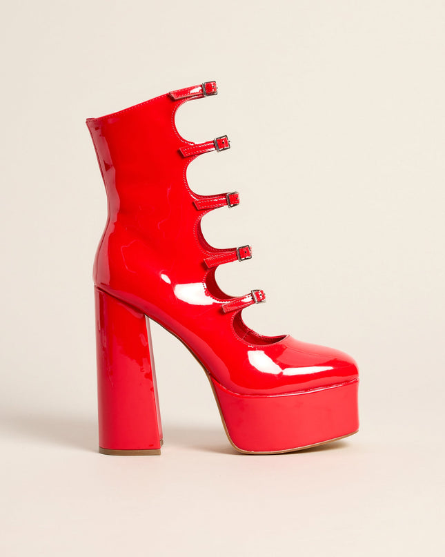 Windsor Risky Business Patent Buckle Booties