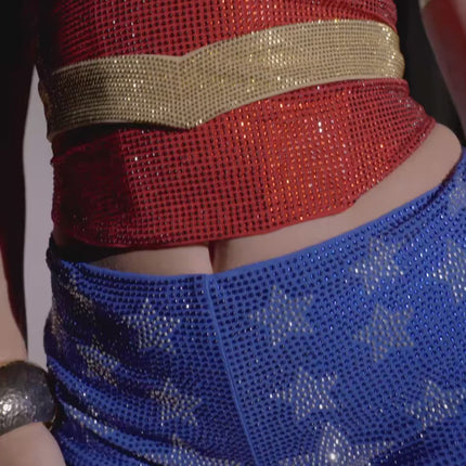 Windsor Lady Justice Rhinestone Star Hot Shorts