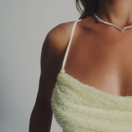 Windsor Mira Sequin Bead Strappy Mini Dress